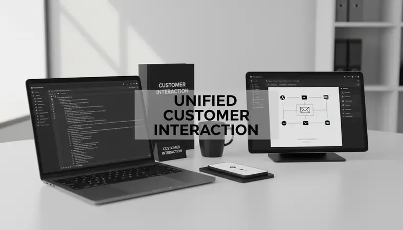 Modern customer service dashboard showing multiple communication channels unified in one interface