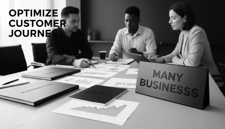 Team meeting reviewing customer interaction analytics and planning improvements