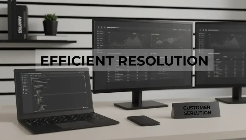 Modern customer service team using digital management platform with multiple screens showing tickets and analytics