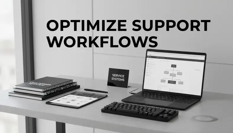 Freshdesk interface showing ticket management dashboard with automated workflow visualization