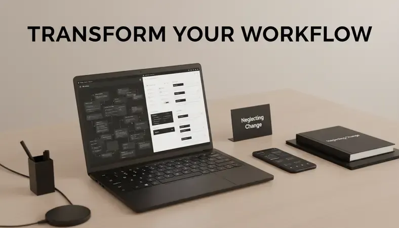 Split-screen showing chaotic project management on one side and organized digital project management on the other