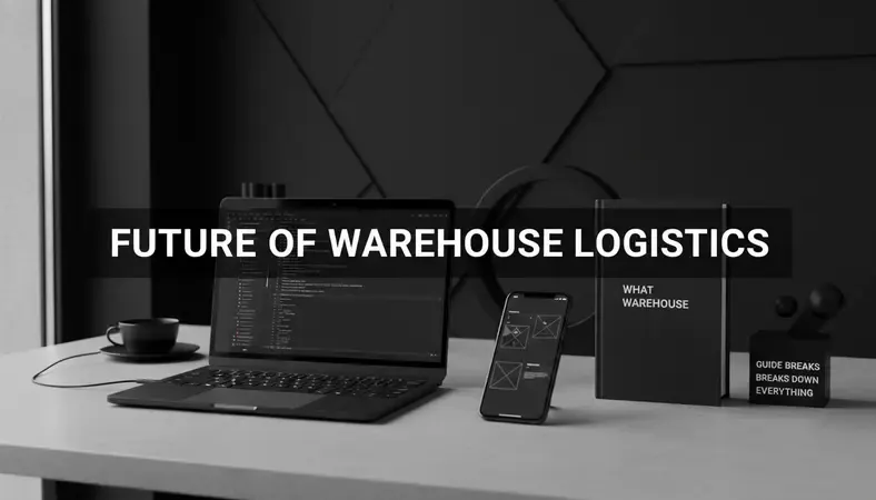 Modern warehouse facility with organized shelving and digital management systems