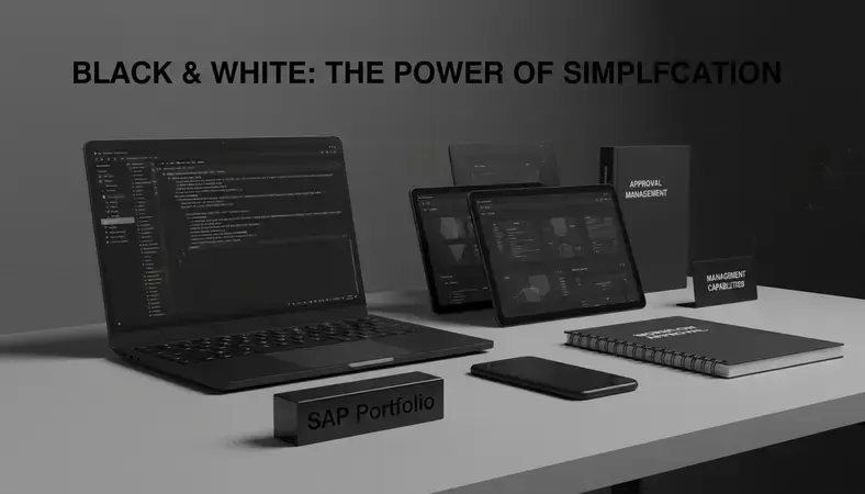 Detailed view of program management software interface showing portfolio dashboard, resource allocation charts, and risk management tools