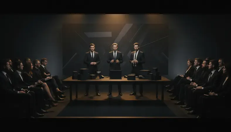 Professional conference showing inventory management experts presenting to engaged audience