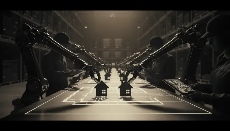 Robotic systems working alongside human workers in a modern warehouse environment