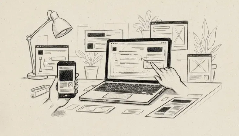 Modern office workspace showing team collaboration with digital project management tools on multiple screens