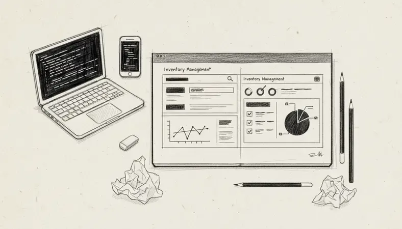 Side-by-side comparison dashboard showing different inventory software interfaces