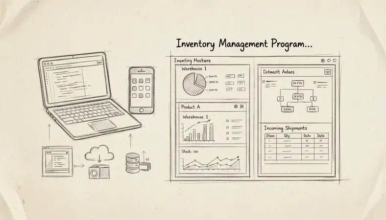 Side-by-side comparison of different inventory management software interfaces