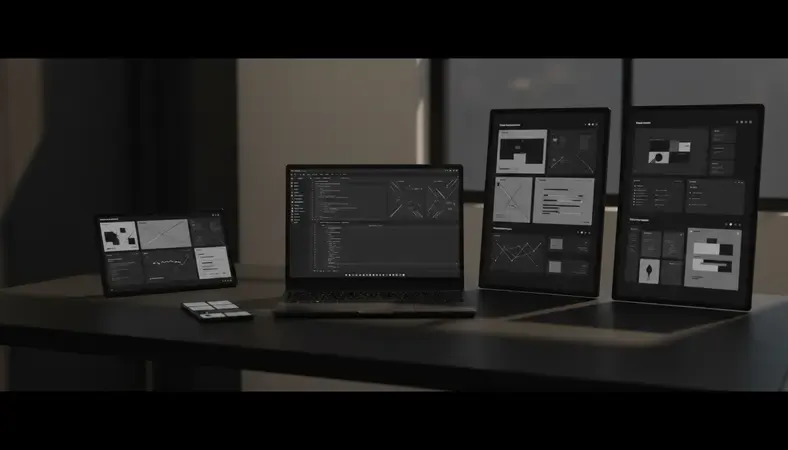 Grid layout showing screenshots of different project management software interfaces side by side