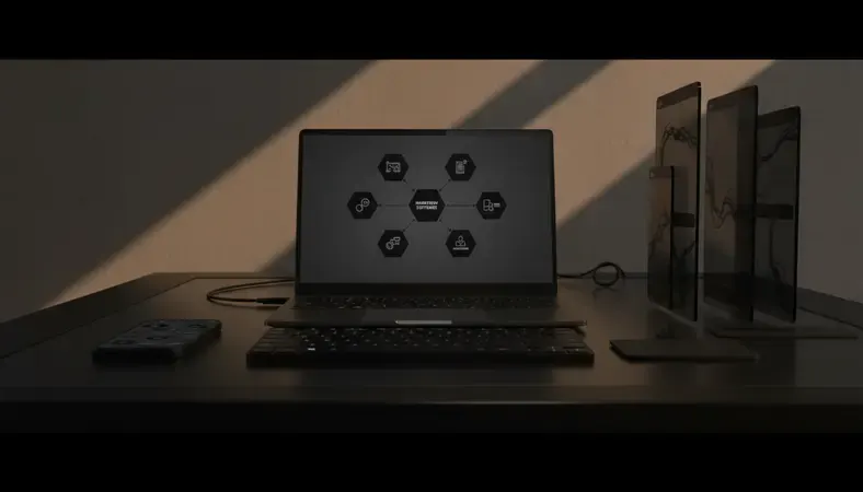 Network diagram showing inventory software connected to various business systems