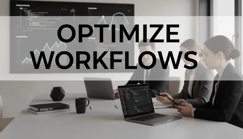 Professional team meeting discussing project management software options with laptops and charts visible